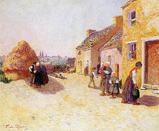 农家院 Farmyard (c.1915)，费迪南德·杜·普伊戈多