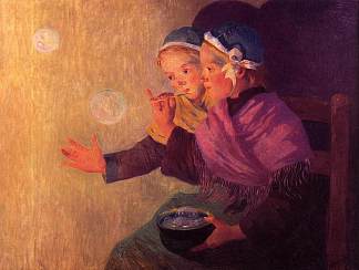 肥皂泡 Soap Bubbles (1895)，费迪南德·杜·普伊戈多