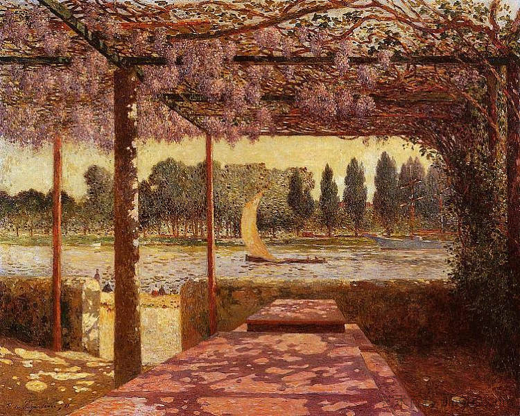 河边的格子 The Trellis by the River (1911)，费迪南德·杜·普伊戈多