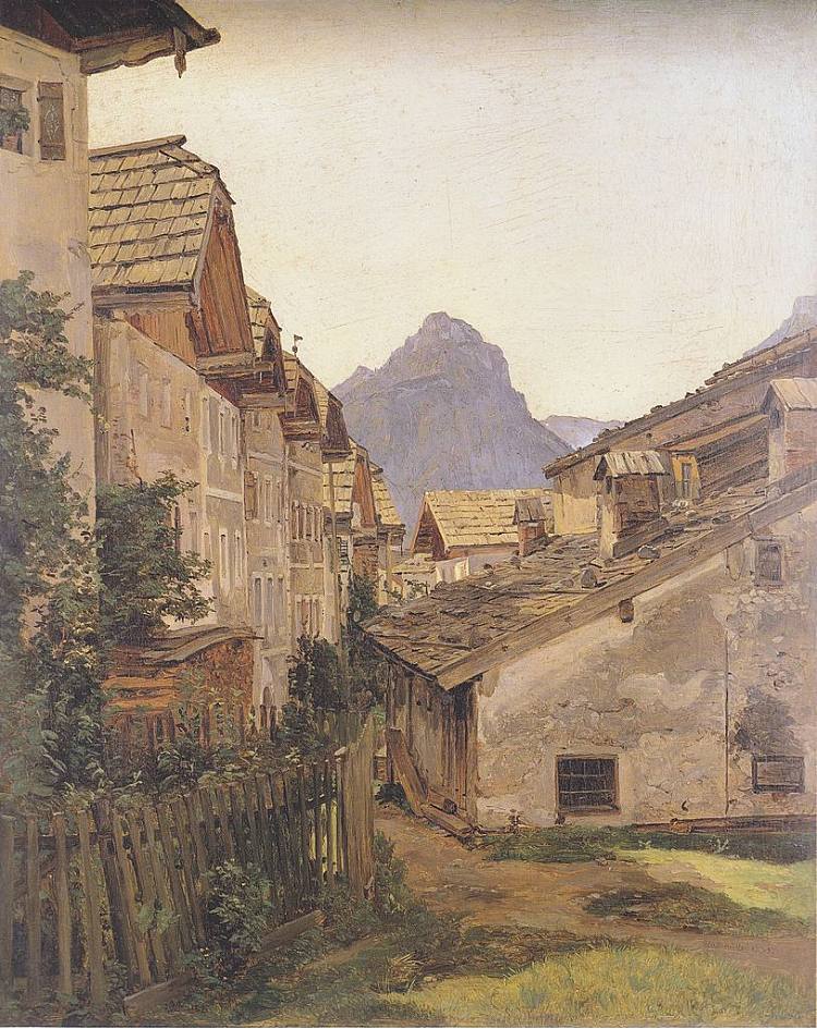 圣沃尔夫冈的普法姆加斯 Pfamgasse in St. Wolfgang (1835)，费尔迪南德·乔治·瓦尔特米勒