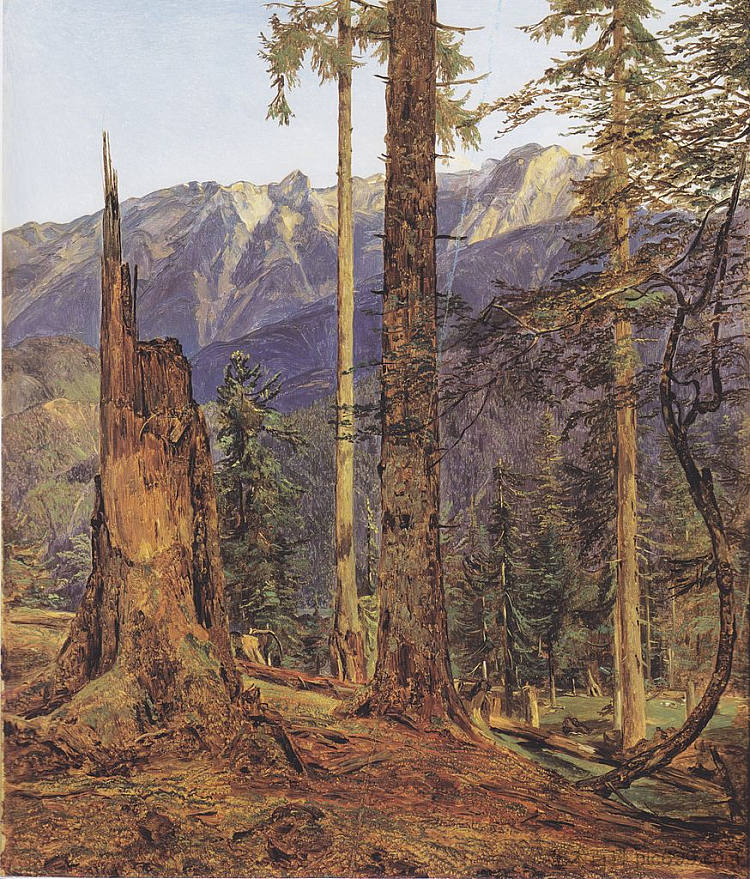 伊施尔的霍伦格比尔格酒店 The Höllengebirge at Ischl (1834),费尔迪南德·乔治·瓦尔特米勒