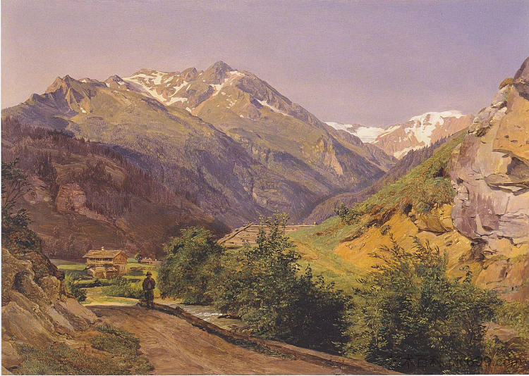 加斯坦的拉德豪斯贝格 The Radhausberg at Gastein (1837)，费尔迪南德·乔治·瓦尔特米勒