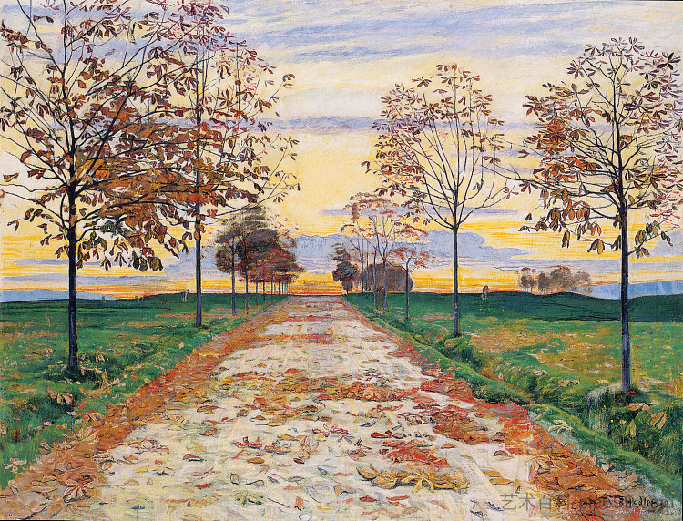 秋天的夜晚 Autumn Evening (1892)，费迪南德·霍德勒