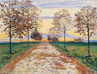 秋天的夜晚 Autumn Evening (1892)，费迪南德·霍德勒