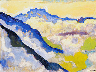 Dents du Midi in Clouds Dents du Midi in Clouds (1917)，费迪南德·霍德勒