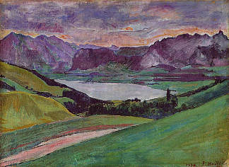 图恩湖 Lake Thun (1884)，费迪南德·霍德勒