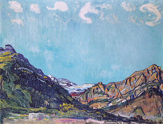 尚佩里附近的景观 Landscape near Champery (1913)，费迪南德·霍德勒