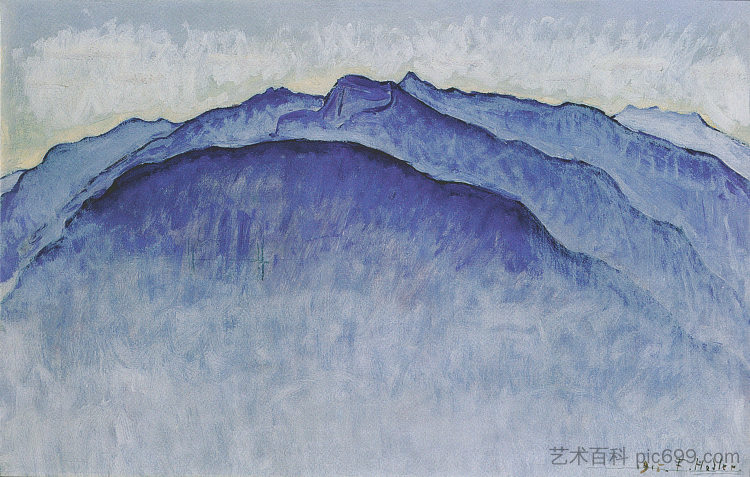 早晨的高峰 Peaks in the morning (1915)，费迪南德·霍德勒