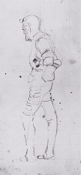 站立的战士 Standing warrior (c.1899)，费迪南德·霍德勒