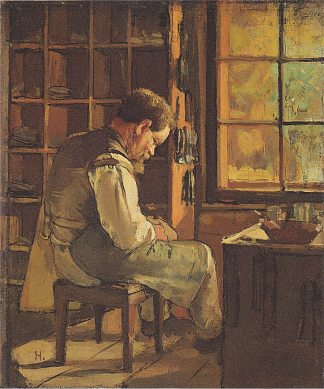 窗边的鞋匠 The cobbler by the window (1882)，费迪南德·霍德勒