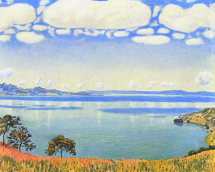 从切克斯布雷斯看莱曼湖 View of Lake Leman from Chexbres (1905)，费迪南德·霍德勒