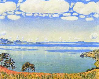 从切克斯布雷斯看莱曼湖 View of Lake Leman from Chexbres (1905)，费迪南德·霍德勒