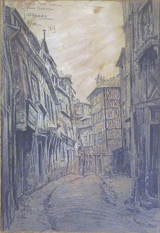 老鲁昂，小木桐街 Le Vieux Rouen, Rue Du Petit Mouton (1913)，费尔南德·康贝斯