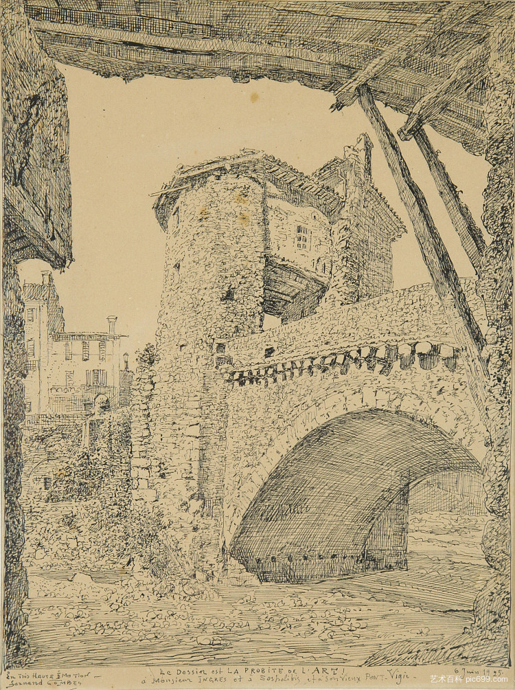 索斯佩尔，瞭望桥 Sospel, Le Pont Vigie (1925)，费尔南德·康贝斯