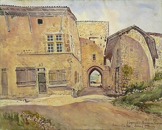 “Si imprenabilis pérouges des Pérouges” Pérouges， Porte d’en Haut “Si Imprenabilis Pérouges Des Pérouges” Pérouges, Porte d’en Haut (1919)，费尔南德·康贝斯