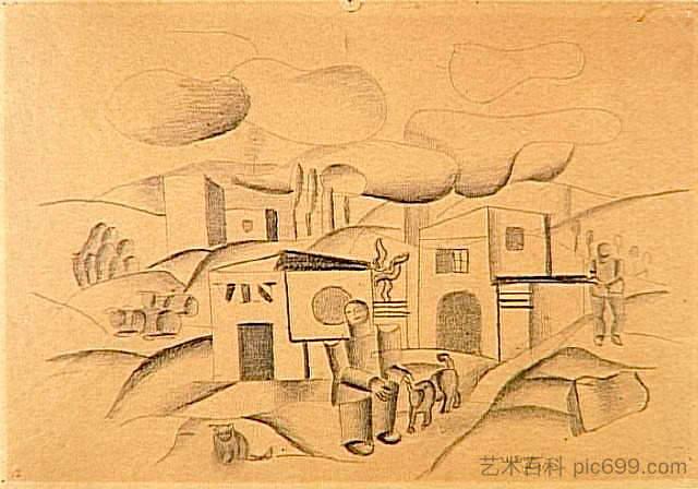 动画景观 Animated Landscape (1921)，费尔南德·莱热