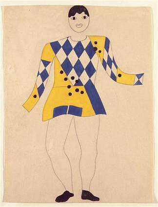 草稿服装（前） Draft costume (Front) (1929)，费尔南德·莱热