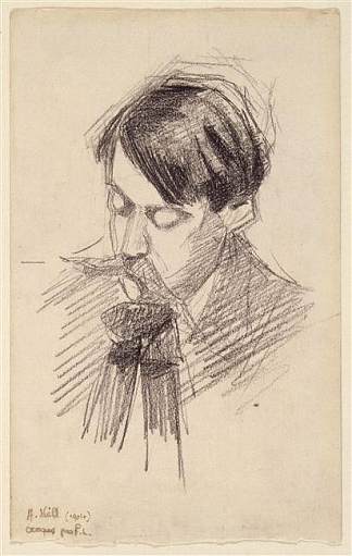 亨利·维尔的肖像，画家费尔南德·莱杰的朋友 Portrait of Henry Viel, a friend of painter Fernand Leger (1904)，费尔南德·莱热