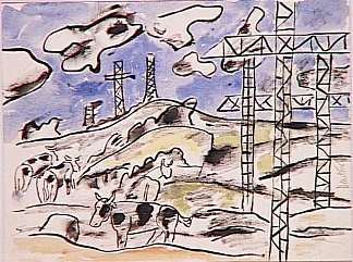 塔架（为城市学习） Pylons (study for The City)，费尔南德·莱热