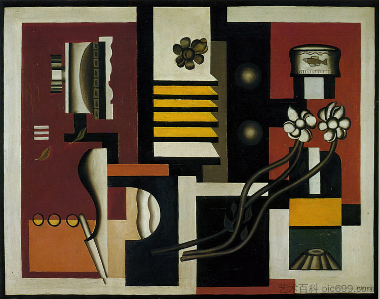 静物画 Still life (1927)，费尔南德·莱热