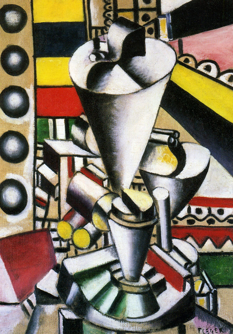 机器元件中的静物 Still life in the machine elements (1918)，费尔南德·莱热