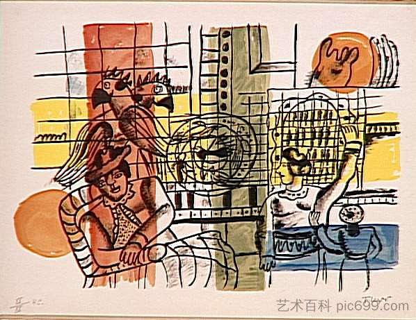 鸟类市场 The bird market，费尔南德·莱热