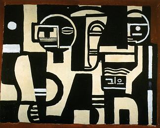 世界的创造 场景幕布的绘制 The Creation of the World drawing of curtain of scene (1923)，费尔南德·莱热
