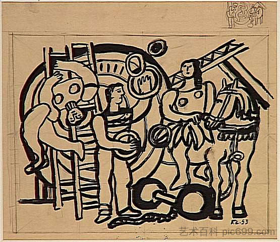 骑手(杂耍者,杂技演员) The rider ( the juggler, the acrobat) (1953),费尔南德·莱热