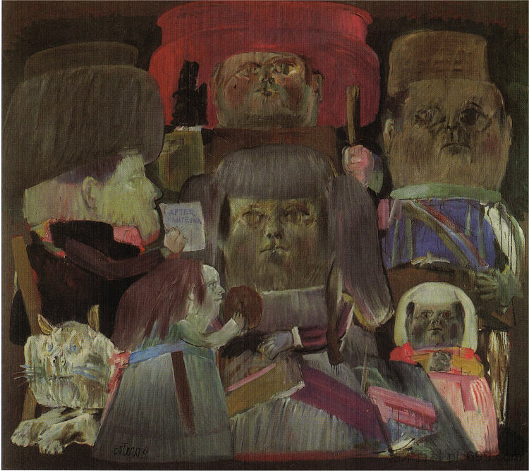 夫妇的卧室（向曼特尼亚二世致敬） Bedroom of the Couple (Hommage to Mantegna II) (1961)，费尔南多·博特罗