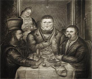 与安格尔和皮耶罗·德拉·弗朗西斯卡共进晚餐 Dinner with Ingres and Piero della Francesca (1968)，费尔南多·博特罗