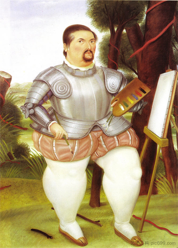 西班牙征服者的自画像 Self-Portrait as Spanish Conquistador (1986)，费尔南多·博特罗