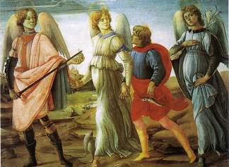托比亚斯和三位大天使 Tobiolo E I Tre Arcangeli (1485)，菲利皮诺·里皮