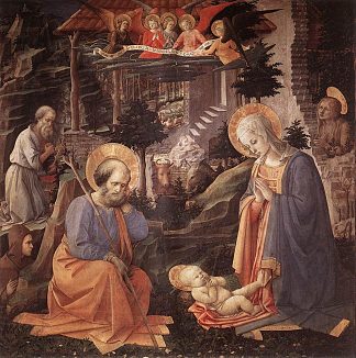 圣徒对孩子的崇拜 Adoration Of The Child With Saints (1455)，弗拉·菲利普·利比