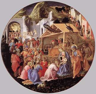 贤士的崇拜 Adoration of the Magi (1430)，弗拉·菲利普·利比