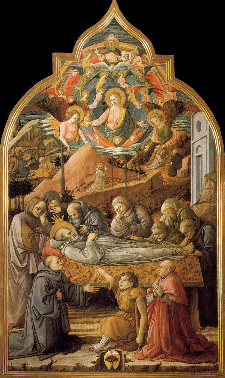 圣杰罗姆葬礼 Funeral of St. Jerome (1460 - 1465),弗拉·菲利普·利比