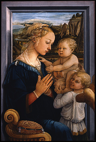 麦当娜和孩子与两个天使 Madonna and Child with two Angels (1465)，弗拉·菲利普·利比
