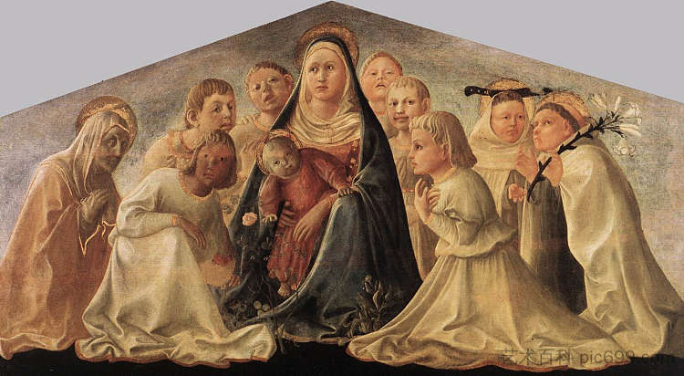 谦卑的麦当娜 Madonna of Humility (1430)，弗拉·菲利普·利比