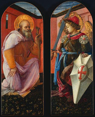 圣安东尼和大天使米迦勒 Saint Anthony and Archangel Michael (1456)，弗拉·菲利普·利比