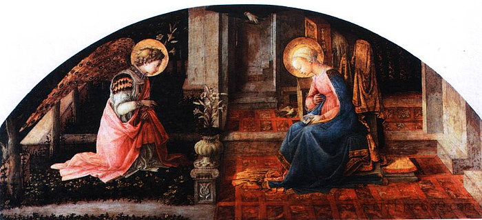 天使报喜 The Annunciation (1448 - 1450)，弗拉·菲利普·利比