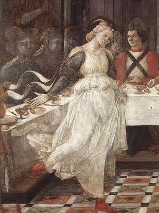 希律王节：莎乐美之舞（局部） The Feast of Herod: Salome’s Dance (detail) (c.1460 – 1464)，弗拉·菲利普·利比