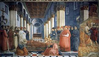 圣斯蒂芬的葬礼 The Funeral of St. Stephen (c.1460)，弗拉·菲利普·利比