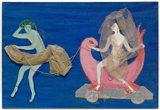为艺术家的芭蕾舞剧“Quat-z-arts的Orphée”设计服装（海豚上的阿佛洛狄忒…） Costume design (Aphrodite on a Dolphin…) for artist’s ballet “Orphée of the Quat-z-arts” (1912)，弗洛琳·史提海莫