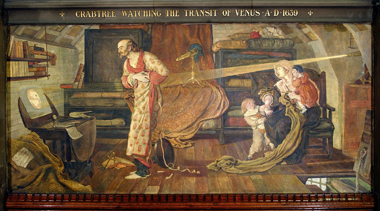 1639年,克拉布特里观看金星凌日 Crabtree watching the Transit of Venus in 1639 (1881 - 1888),福特·马多克斯·布朗