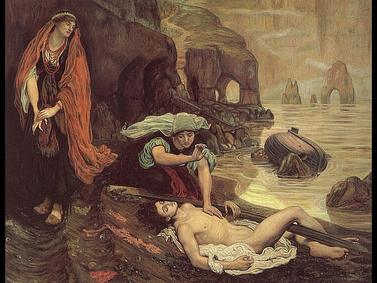 海迪的唐璜发现 The Finding of Don Juan by Haidee (1869)，福特·马多克斯·布朗