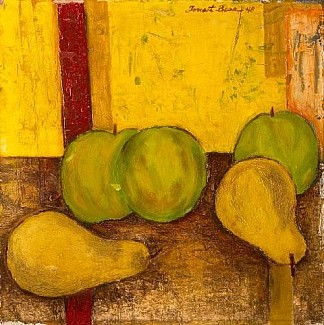 青苹果和梨的静物 Still life with green apples and pears (1948)，福雷斯特·贝丝