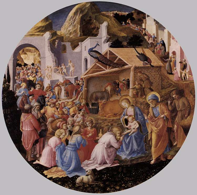 贤士的崇拜 Adoration of the Magi (c.1445)，弗拉·安吉利科