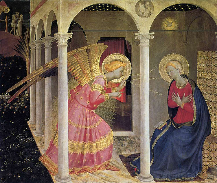 报喜 Annunciation (1433 - 1434)，弗拉·安吉利科