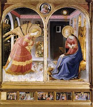 报喜 Annunciation (c.1435)，弗拉·安吉利科