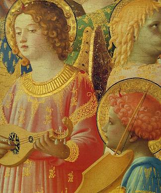 圣母加冕礼（局部） Coronation of the Virgin (detail) (1434 – 1435)，弗拉·安吉利科