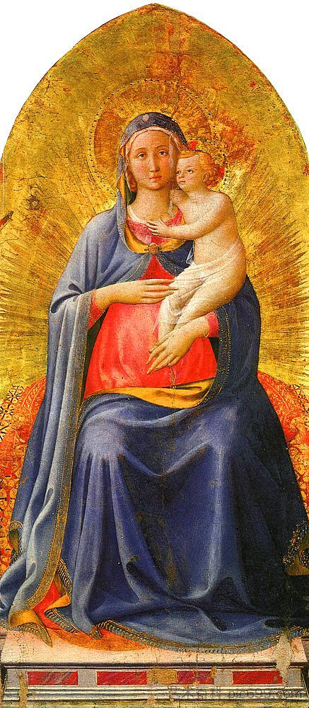 麦当娜和孩子 Madonna and Child (1450 - 1455)，弗拉·安吉利科